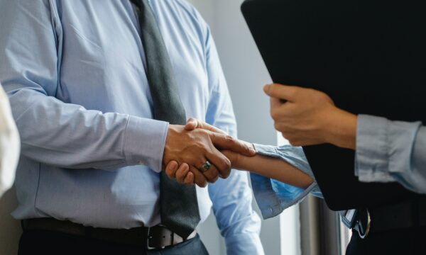 business people shaking hands